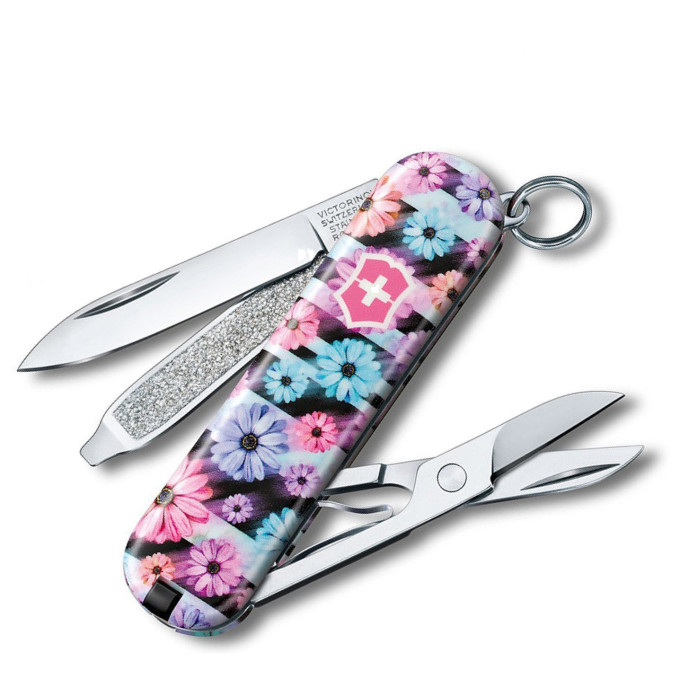 Нож-брелок Victorinox Classic Dynamic Floral 0.6223.L2107